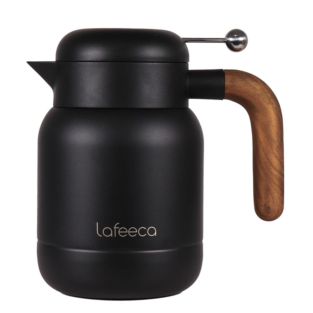 Lafeeca Aura Thermal Coffee Carafe Black, 1 L – double-wall vacuum insulated stainless steel coffee carafe