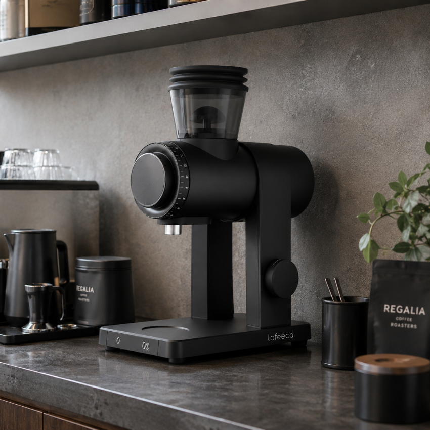 Lafeeca ARC Coffee Grinder Black – electric burr coffee grinder with 31 grind settings