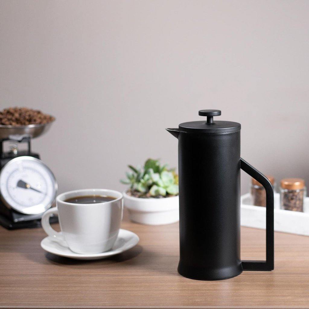 Lafeeca Stainless Steel French Press – vacuum insulated coffee press with 2-layer mesh filter