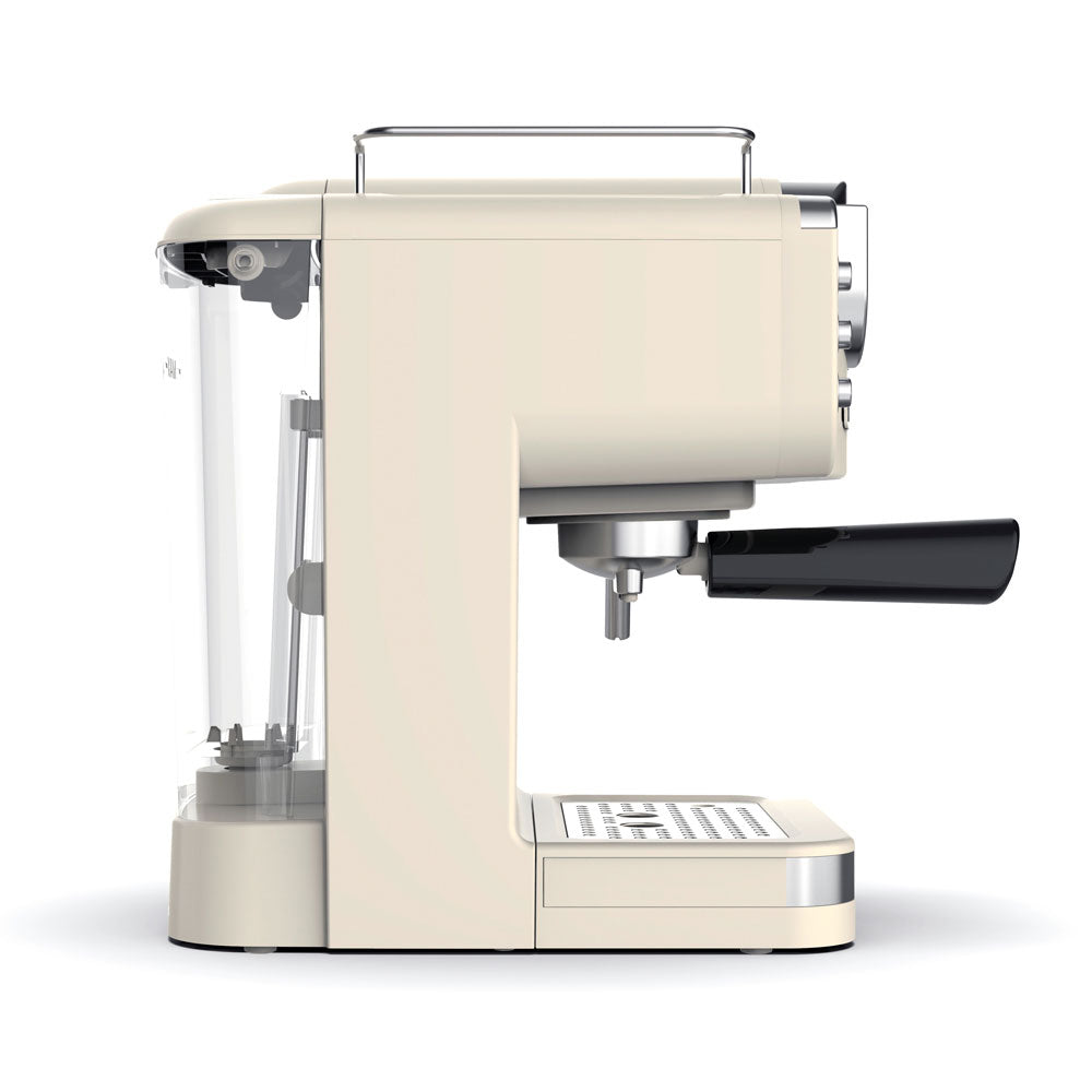 Lafeeca 19-Bar Espresso Machine Cream – retro home espresso maker with steam wand