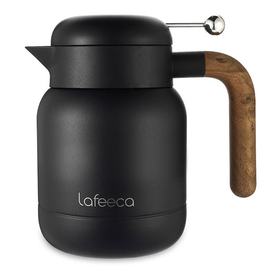 Lafeeca Aura Thermal Coffee Carafe Black, 1 L – double-wall vacuum insulated stainless steel coffee carafe
