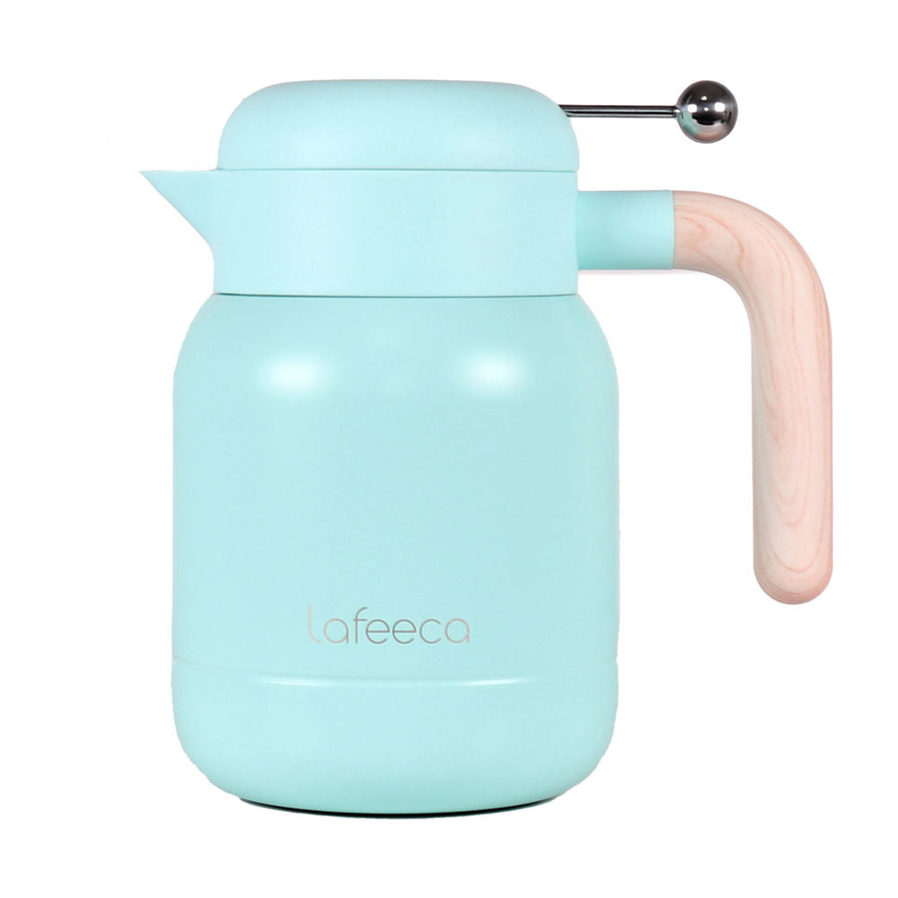 Lafeeca Aura Thermal Coffee Carafe Mirage Blue, 1 L – thermal coffee server that keeps drinks hot for 10 hours