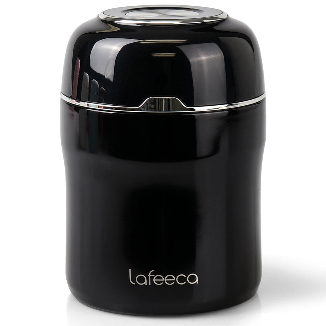 Lafeeca Airtight Coffee Canister Black – double-wall stainless steel coffee bean storage container
