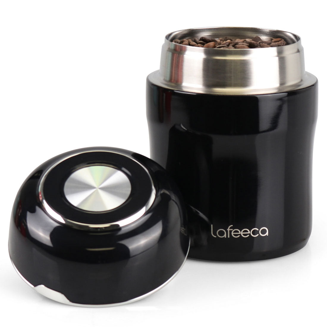 Lafeeca Airtight Coffee Canister Black – airtight coffee jar that keeps beans fresh