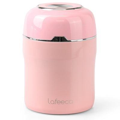 Lafeeca Airtight Coffee Canister Pink – double-wall stainless steel coffee bean storage container
