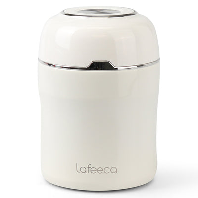 Lafeeca Airtight Coffee Canister White – stainless canister for coffee, tea and snacks