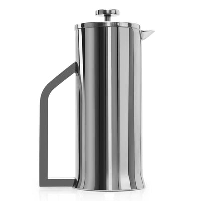 Lafeeca Stainless Steel French Press Polished Stainless Steel – 34 oz double-wall insulated French press coffee maker