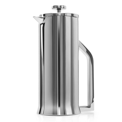 Lafeeca Stainless Steel French Press Polished Stainless Steel – vacuum insulated coffee press with 2-layer mesh filter