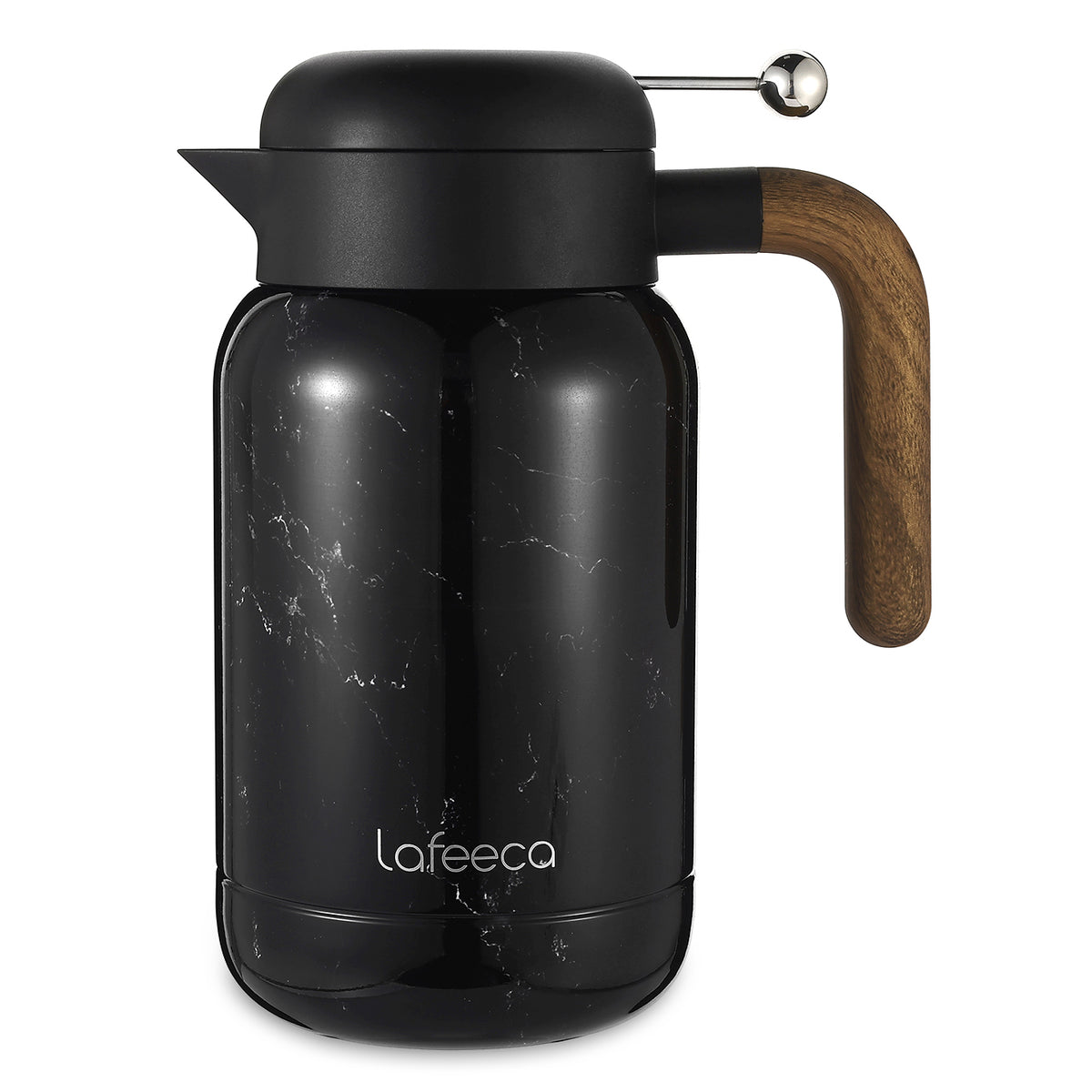 Lafeeca Aura Thermal Coffee Carafe Black Marble, 1.5 L – double-wall vacuum insulated stainless steel coffee carafe