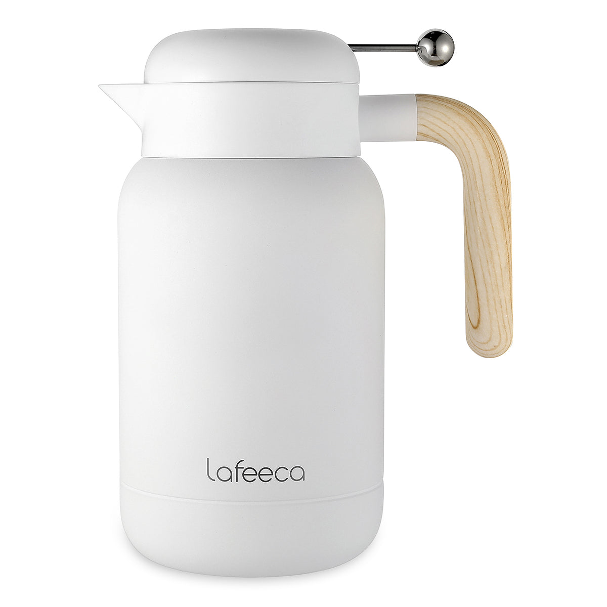 Lafeeca Aura Thermal Coffee Carafe Matte White, 1.5 L – insulated carafe for pour-over coffee, tea and water