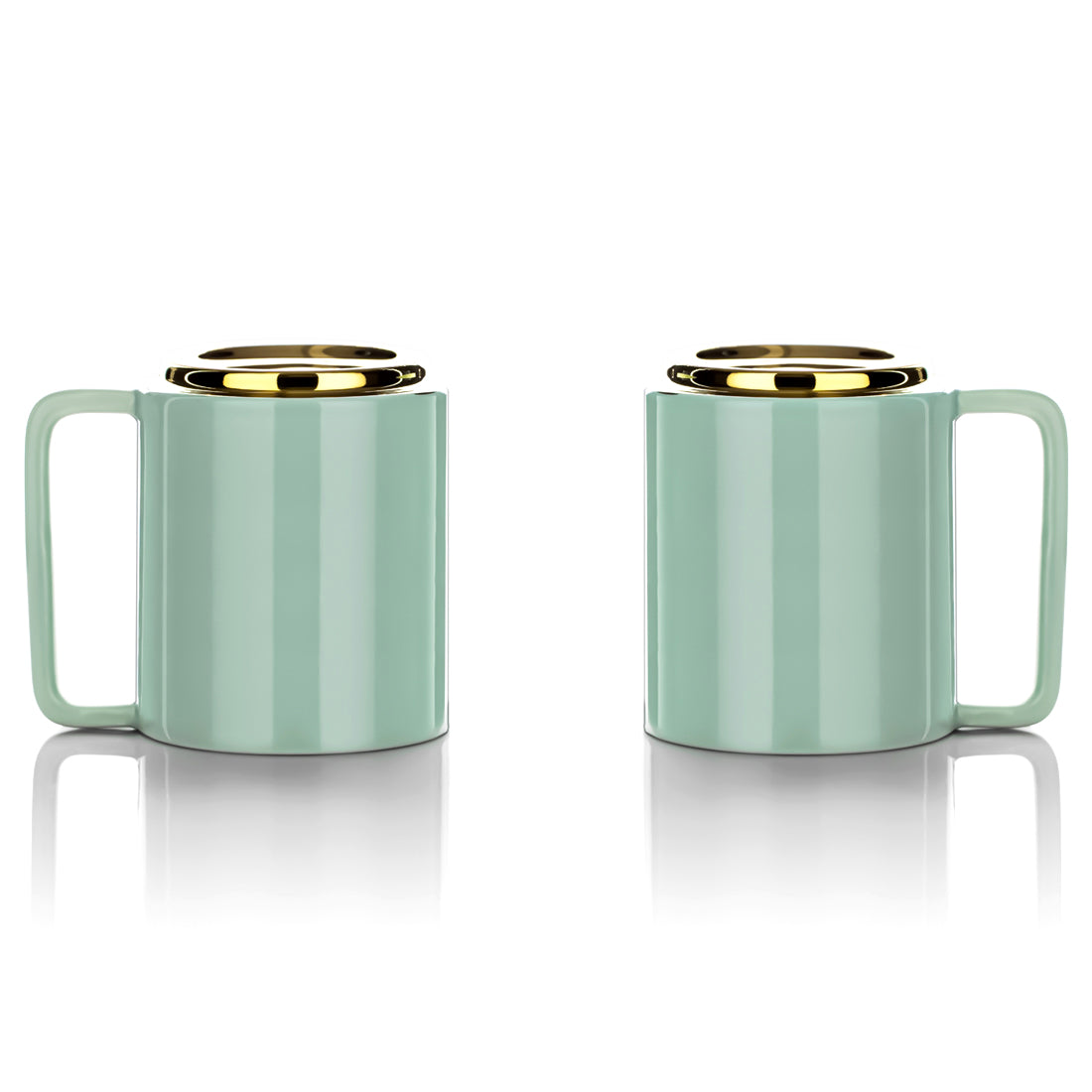 Lafeeca Ceramic Coffee Mug Set Mint Jade – 13.5 oz stackable ceramic coffee cups