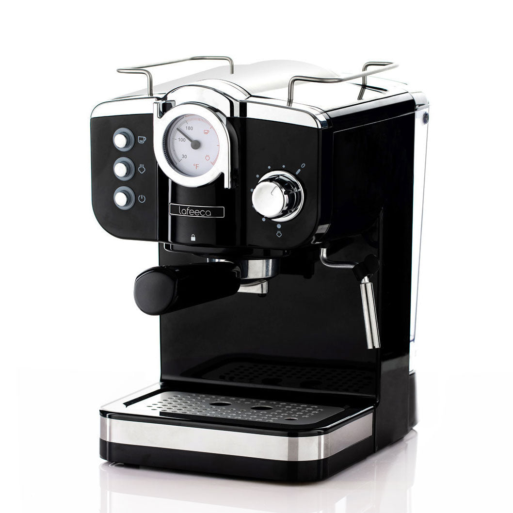 Lafeeca 19-Bar Espresso Machine Black – 1100W espresso and cappuccino machine with 51 mm portafilter