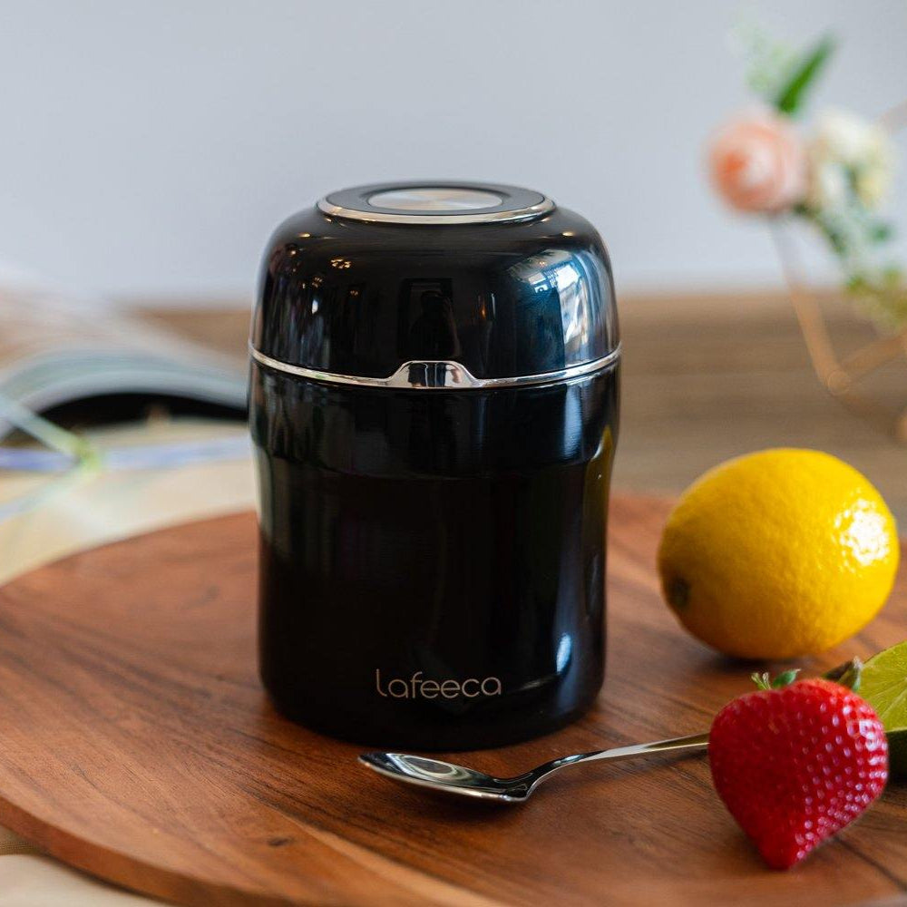 Lafeeca Airtight Coffee Canister Black – double-wall stainless steel coffee bean storage container