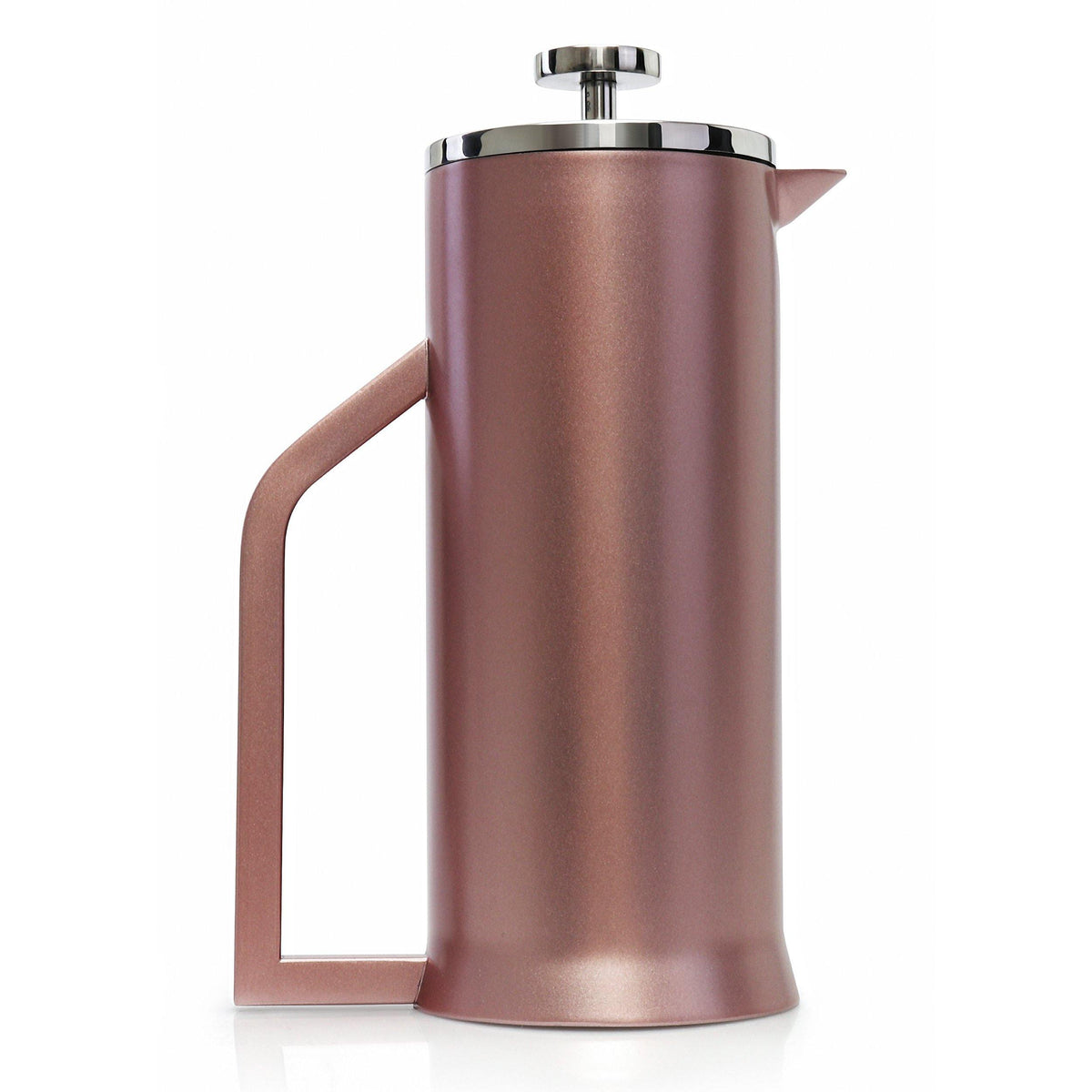 Lafeeca Stainless Steel French Press Rose Gold – vacuum insulated coffee press with 2-layer mesh filter