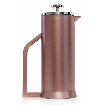 Lafeeca Stainless Steel French Press Rose Gold – vacuum insulated coffee press with 2-layer mesh filter
