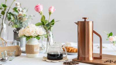 Lafeeca Stainless Steel French Press Copper – 34 oz double-wall insulated French press coffee maker